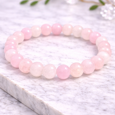 モルガナイト｜丸玉ブレスレット　8mm