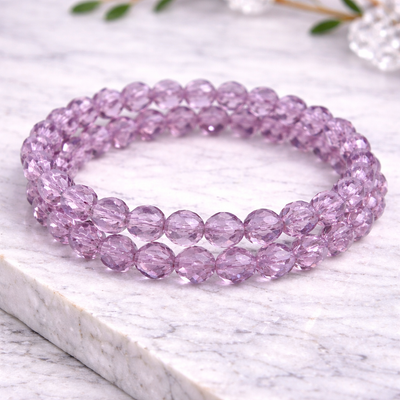 ピンクアメジスト｜ ブレスレット 8mm レディース
